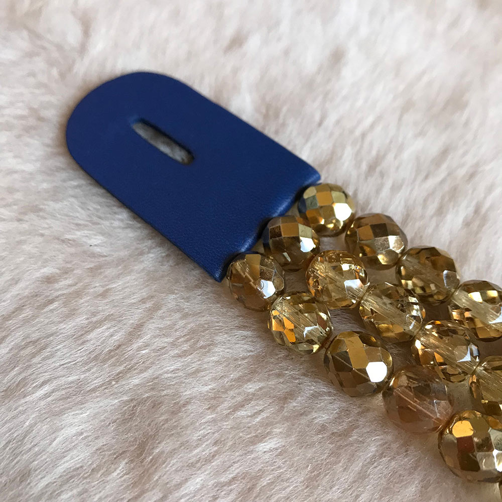 Adriana Oro + pelle Blu Cobalto