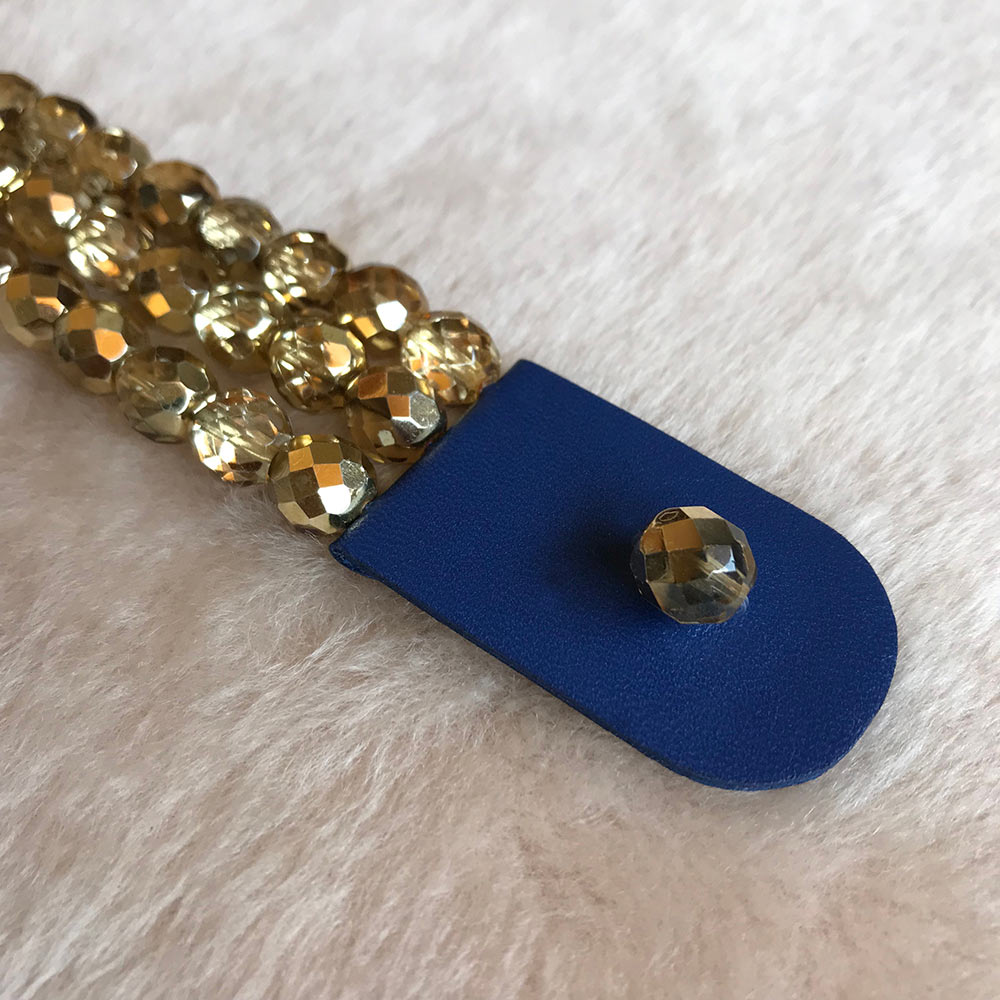 Adriana Oro + pelle Blu Cobalto