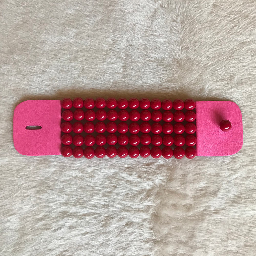Nora rosso + pelle rosa