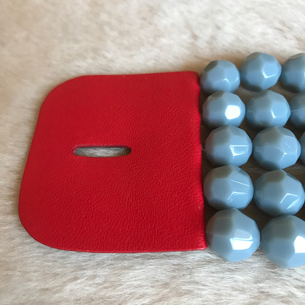 Nora azzurro polvere + rosso