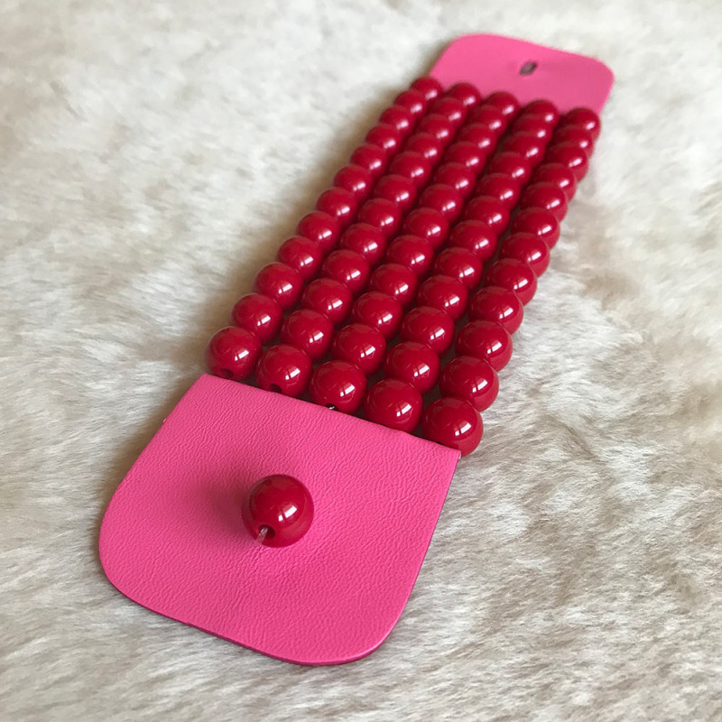 Nora rosso + pelle rosa