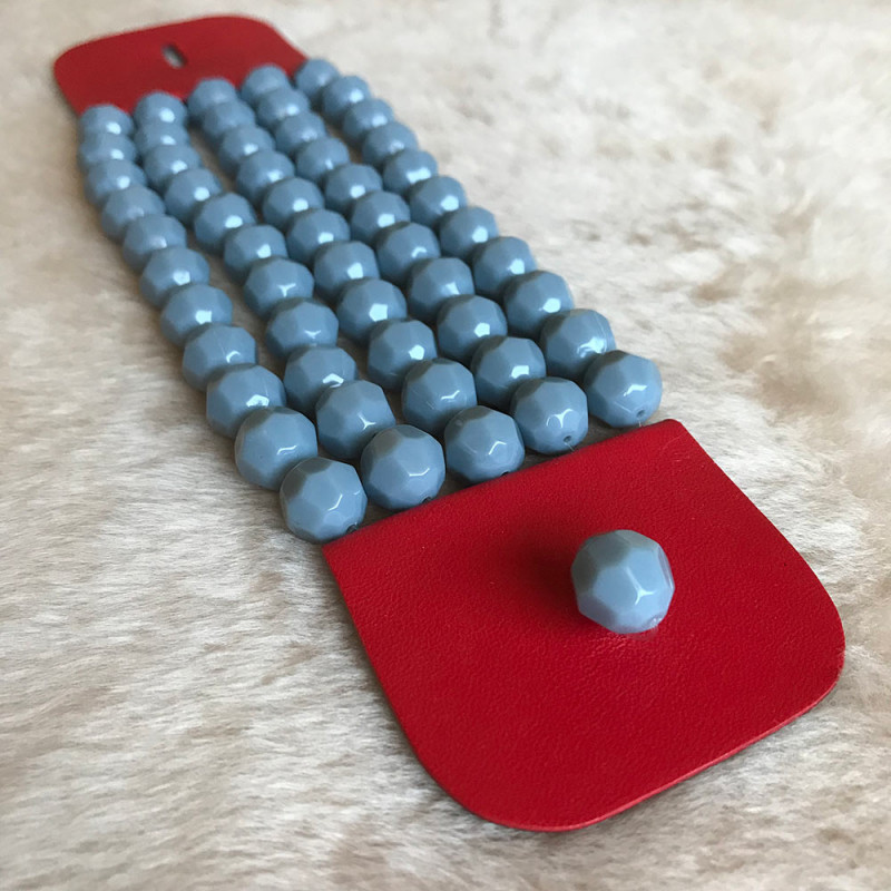 Nora azzurro polvere + rosso